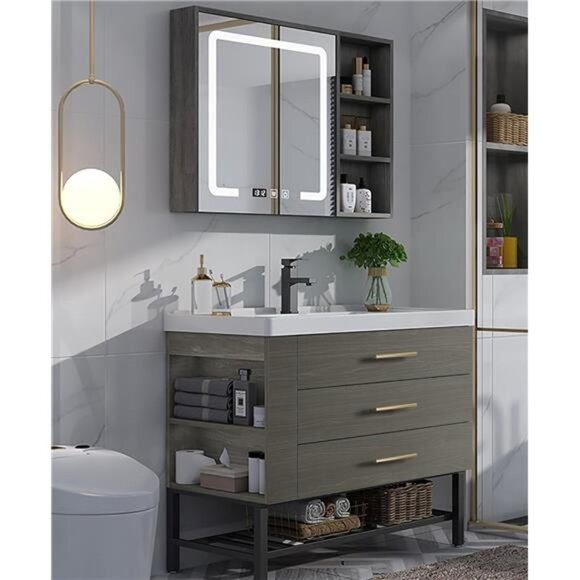 15.7In X 236In Gray Wood Contact Paper Wood Peel & Stick Wallpaper Self Adhesive - Picture 5 of 7